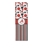 Red & Black Dots & Stripes Runner Rug - 2.5'x8' w/ Name and Initial