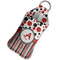 Red & Black Dots & Stripes Sanitizer Holder Keychain - Large in Case