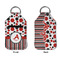 Red & Black Dots & Stripes Sanitizer Holder Keychain - Small APPROVAL (Flat)