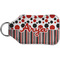 Red & Black Dots & Stripes Sanitizer Holder Keychain - Small (Back)