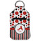 Red & Black Dots & Stripes Sanitizer Holder Keychain - Small (Front Flat)