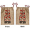 Red & Black Dots & Stripes Santa Sack - Front & Back (Personalized)