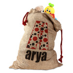 Red & Black Dots & Stripes Santa Sack (Personalized)