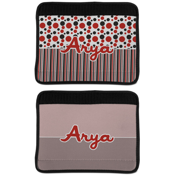 Red & Black Dots & Stripes Seat Belt Cover (APPROVAL Update)