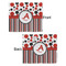 Red & Black Dots & Stripes Security Blanket - Front & Back View