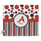 Red & Black Dots & Stripes Security Blanket (Personalized)