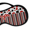 Red & Black Dots & Stripes Sleeping Eye Mask - DETAIL Large