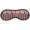 Red & Black Dots & Stripes Sleeping Eye Mask - Front Large