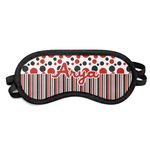 Red & Black Dots & Stripes Sleeping Eye Mask (Personalized)