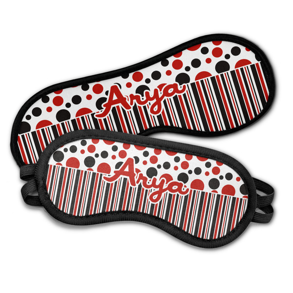 Red & Black Dots & Stripes Sleeping Eye Masks - PARENT
