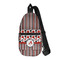 Red & Black Dots & Stripes Sling Bag - Front View