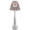 Red & Black Dots & Stripes Small Chandelier Lamp - LIFESTYLE (on candle stick)