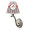 Red & Black Dots & Stripes Small Chandelier Lamp - LIFESTYLE (on wall lamp)