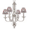 Red & Black Dots & Stripes Small Chandelier Shade - LIFESTYLE (on chandelier)