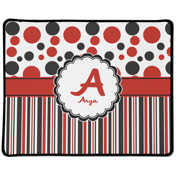 Red & Black Dots & Stripes Small Gaming Mats - APPROVAL