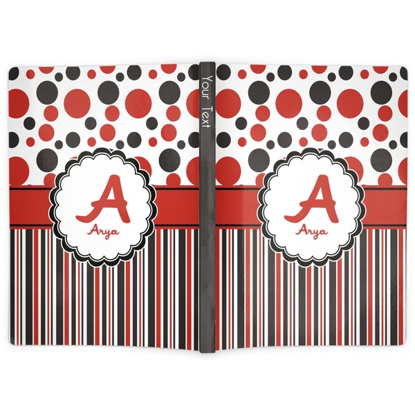 Red & Black Dots & Stripes Soft Cover Journal - Apvl