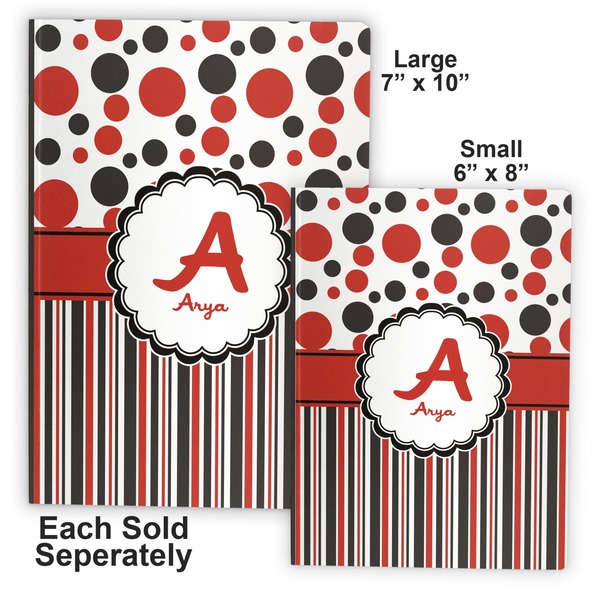 Red & Black Dots & Stripes Soft Cover Journal - Compare