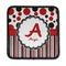 Red & Black Dots & Stripes Square Patch