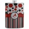 Red & Black Dots & Stripes Stainless Steel Flask
