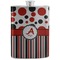 Red & Black Dots & Stripes Stainless Steel Flask (Personalized)