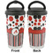 Red & Black Dots & Stripes Stainless Steel Travel Cup - Apvl