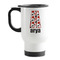 Red & Black Dots & Stripes Stainless Steel Travel Mug with Handle