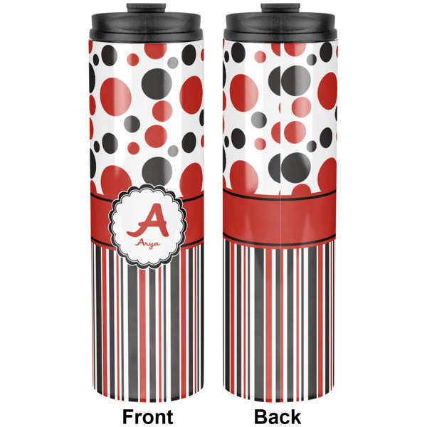 Red & Black Dots & Stripes Stainless Steel Tumbler 20 Oz - Approval