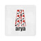 Red & Black Dots & Stripes Standard Cocktail Napkins - Front View