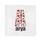Red & Black Dots & Stripes Standard Cocktail Napkins (Personalized)