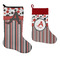 Red & Black Dots & Stripes Stockings - Side by Side compare
