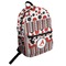 Red & Black Dots & Stripes Student Backpack (Personalized)