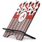 Red & Black Dots & Stripes Stylized Tablet Stand - Side View