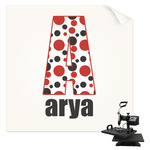 Red & Black Dots & Stripes Sublimation Transfer (Personalized)