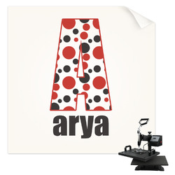 Red & Black Dots & Stripes Sublimation Transfer - Baby / Toddler (Personalized)