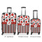 Red & Black Dots & Stripes Suitcase Set 1 - APPROVAL