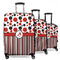 Red & Black Dots & Stripes Suitcase Set 1 - MAIN