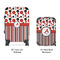 Red & Black Dots & Stripes Suitcase Set 4 - APPROVAL