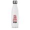 Red & Black Dots & Stripes Tapered Water Bottle