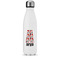 Red & Black Dots & Stripes Water Bottle - 17 oz. - Stainless Steel - Full Color Printing (Personalized)