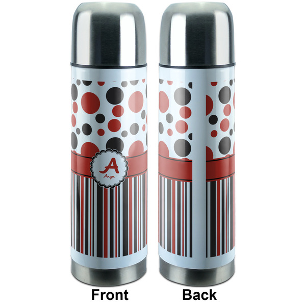Red & Black Dots & Stripes Thermos - Apvl