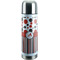 Red & Black Dots & Stripes Stainless Steel Thermos (Personalized)