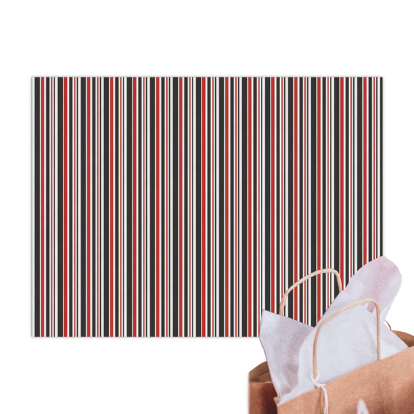 Red & Black Dots & Stripes Tissue Paper Sheets - Main
