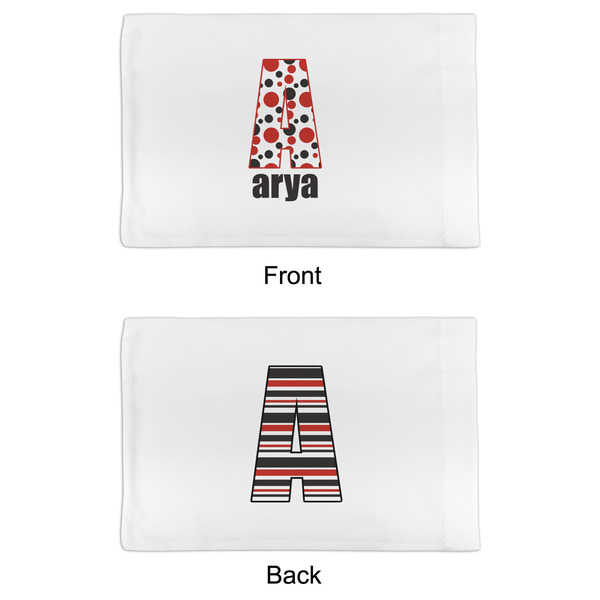 Red & Black Dots & Stripes Toddler Pillow Case - APPROVAL (partial print)