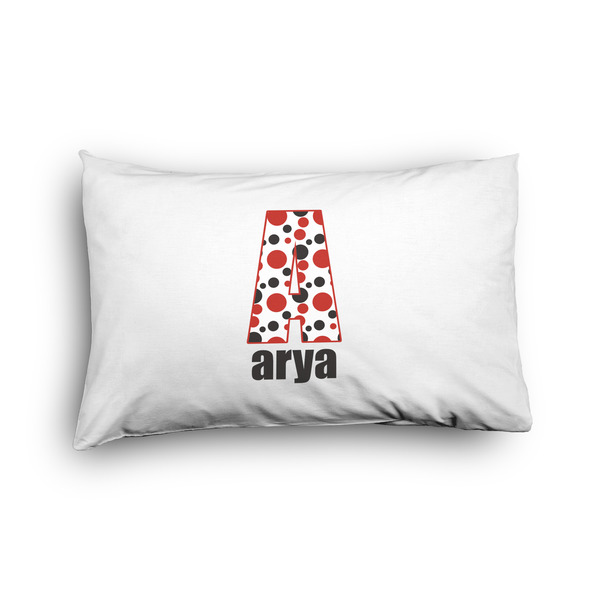 Custom Red & Black Dots & Stripes Pillow Case - Toddler - Graphic (Personalized)