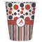 Red & Black Dots & Stripes Waste Basket (Personalized)