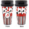 Red & Black Dots & Stripes Travel Mug Approval (Personalized)