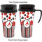 Red & Black Dots & Stripes Travel Mugs - with & without Handle