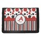 Red & Black Dots & Stripes Trifold Wallet