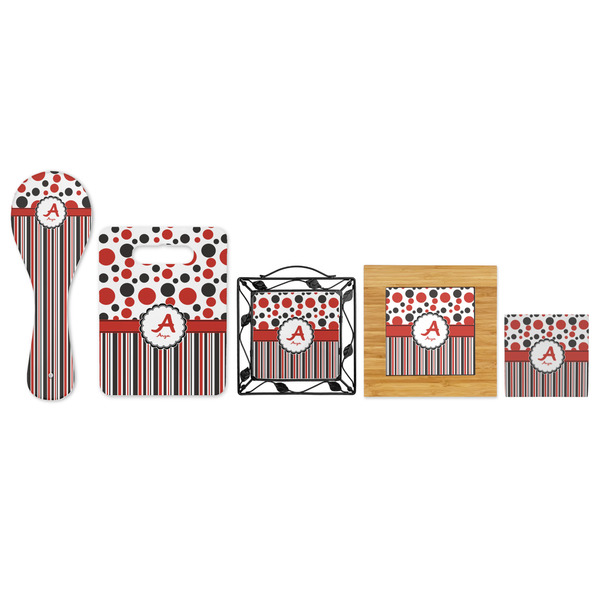 Red & Black Dots & Stripes Trivets
