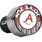 Red & Black Dots & Stripes USB Car Charger (Personalized)
